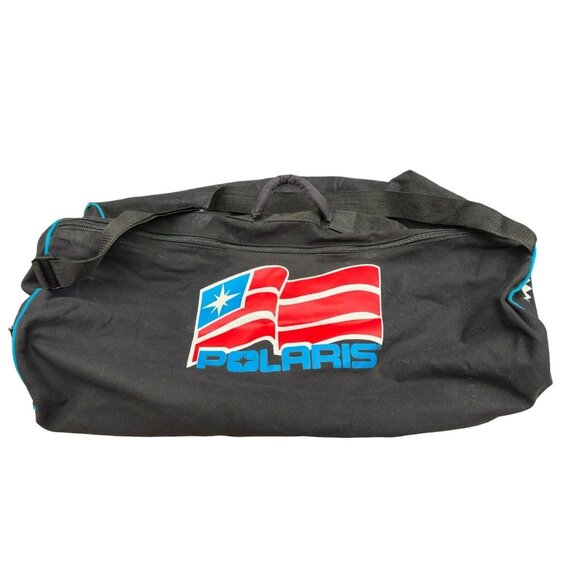 RARE Vintage POLARIS Snowmobile ATV Duffle Equipment Gear Bag 32”x14”x14” Large - Picture 2 of 9